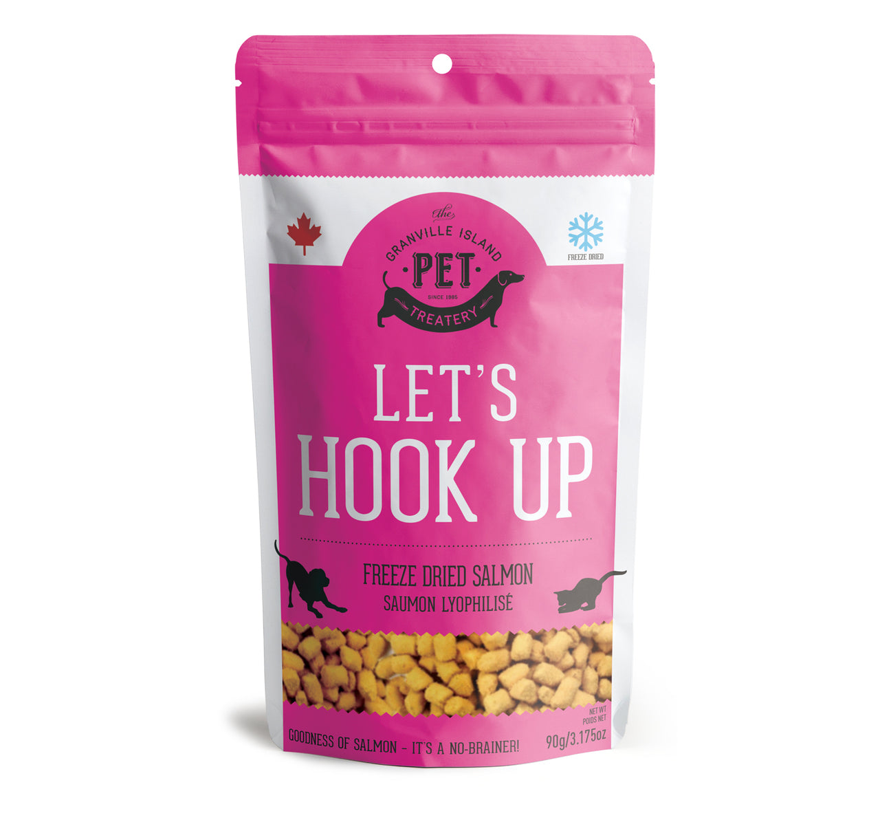 Granville Island Pet Treatery Let's Hook Up Salmon Freeze-Dried Dog and Cat Treats - 3.17 oz Bag  