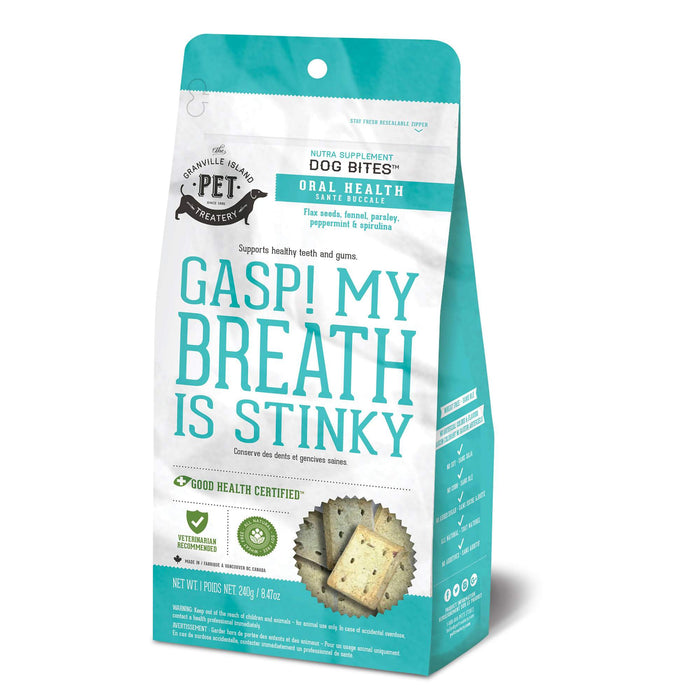 Granville Island Pet Treatery Nutra Treats Oral Health Dog Treat Supplements - 8.47 oz Bag