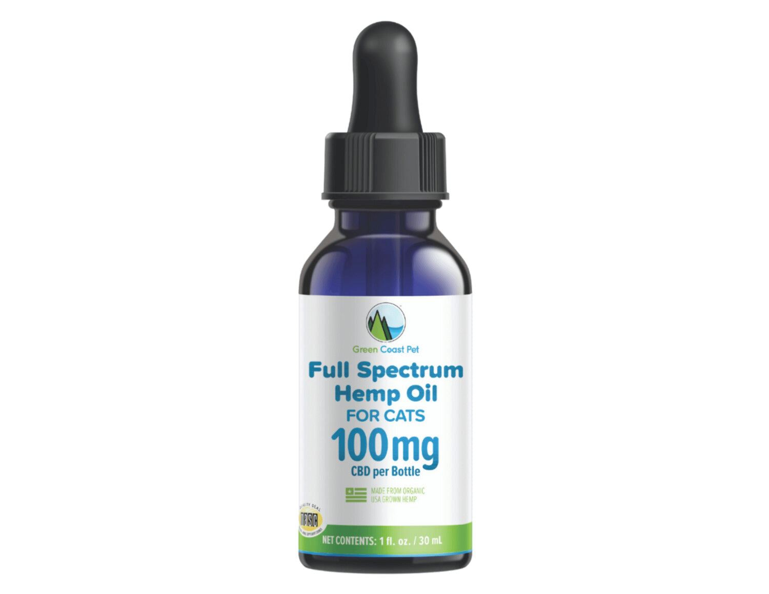 Green Coast Pet 100mg Full Spectrum Tincture CBD Cat Supplement - 1 Oz  