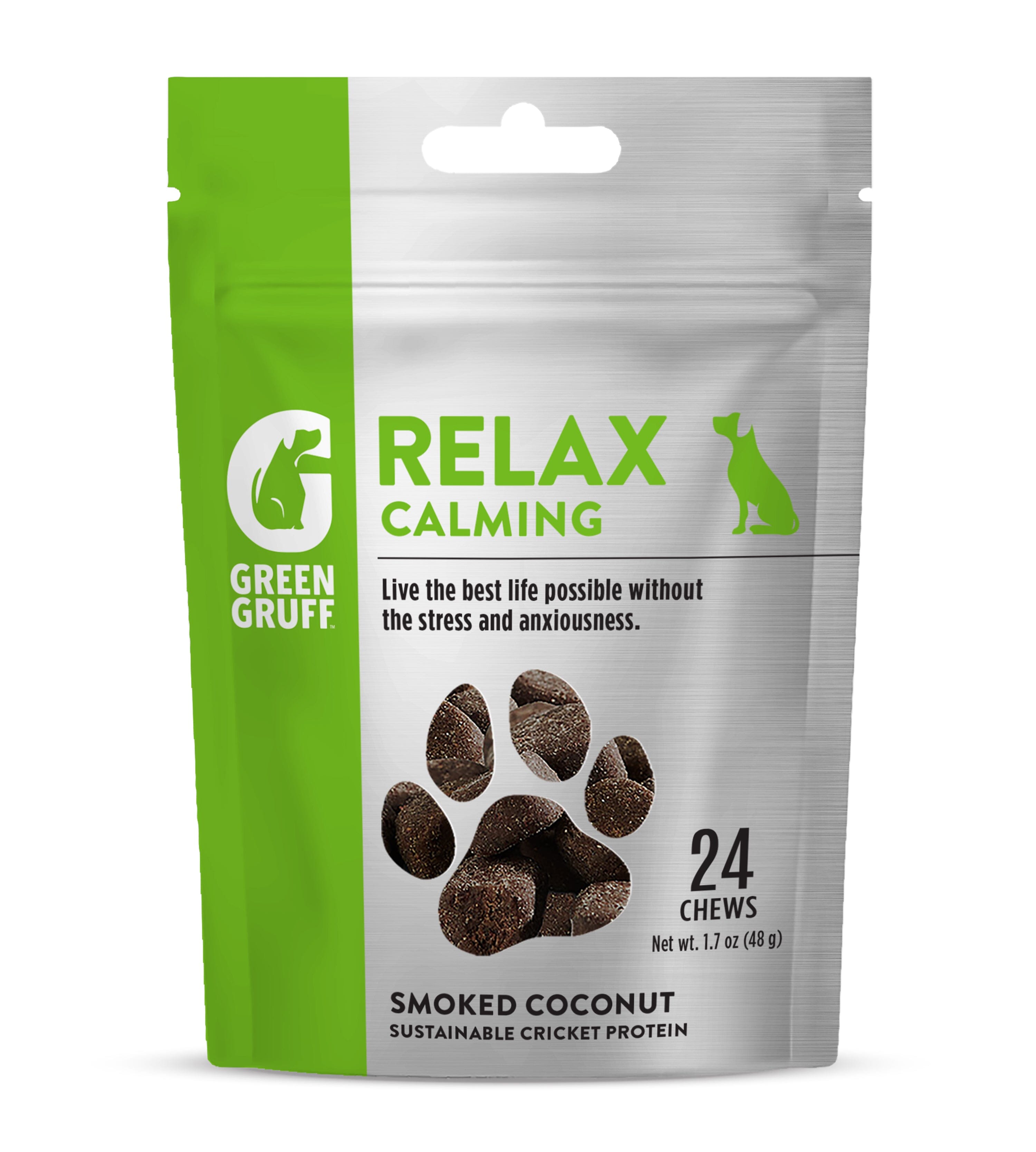 Green Gruff Relax Calming Dog Supplements - 24 Count  