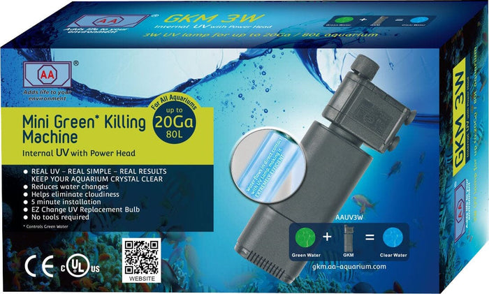 Green Killing Machine Internal Aquatic UV Sterilizer Kit - 3 Watt - 20 Gal
