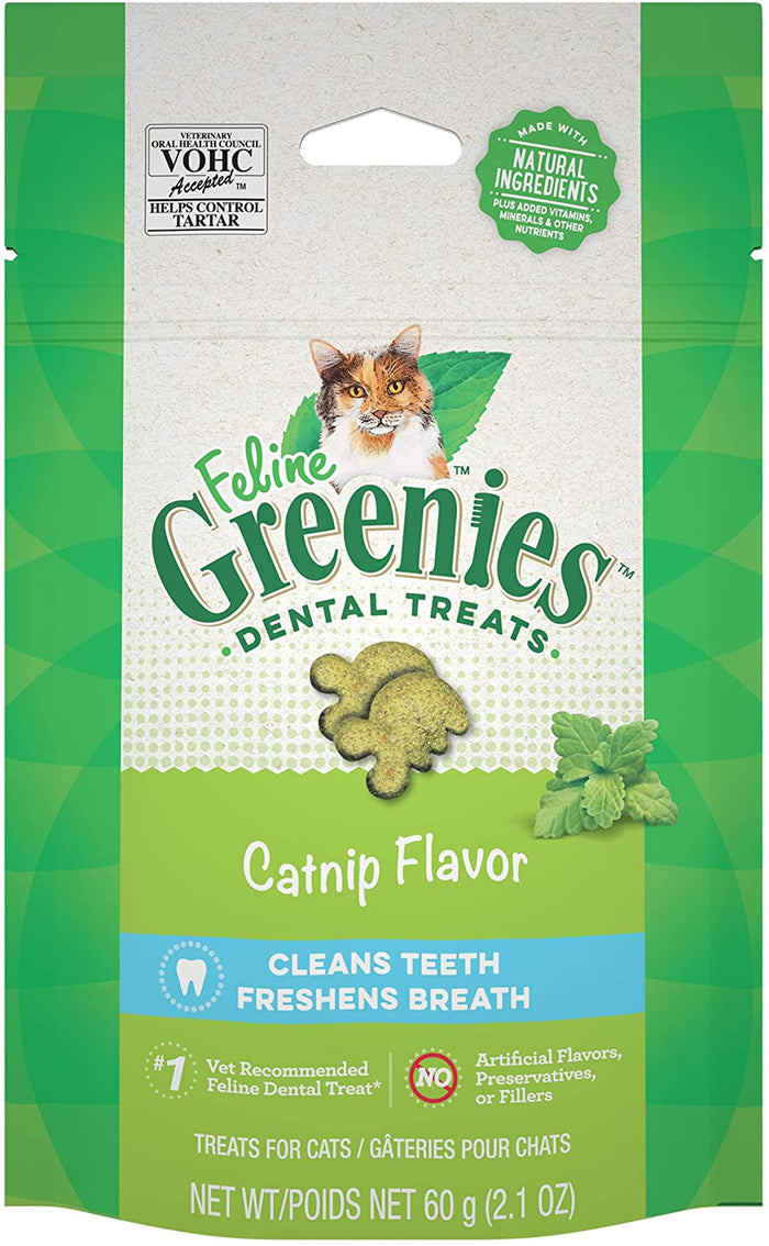 Greenies Feline Catnip Dental Cat Treats - 2.1 oz