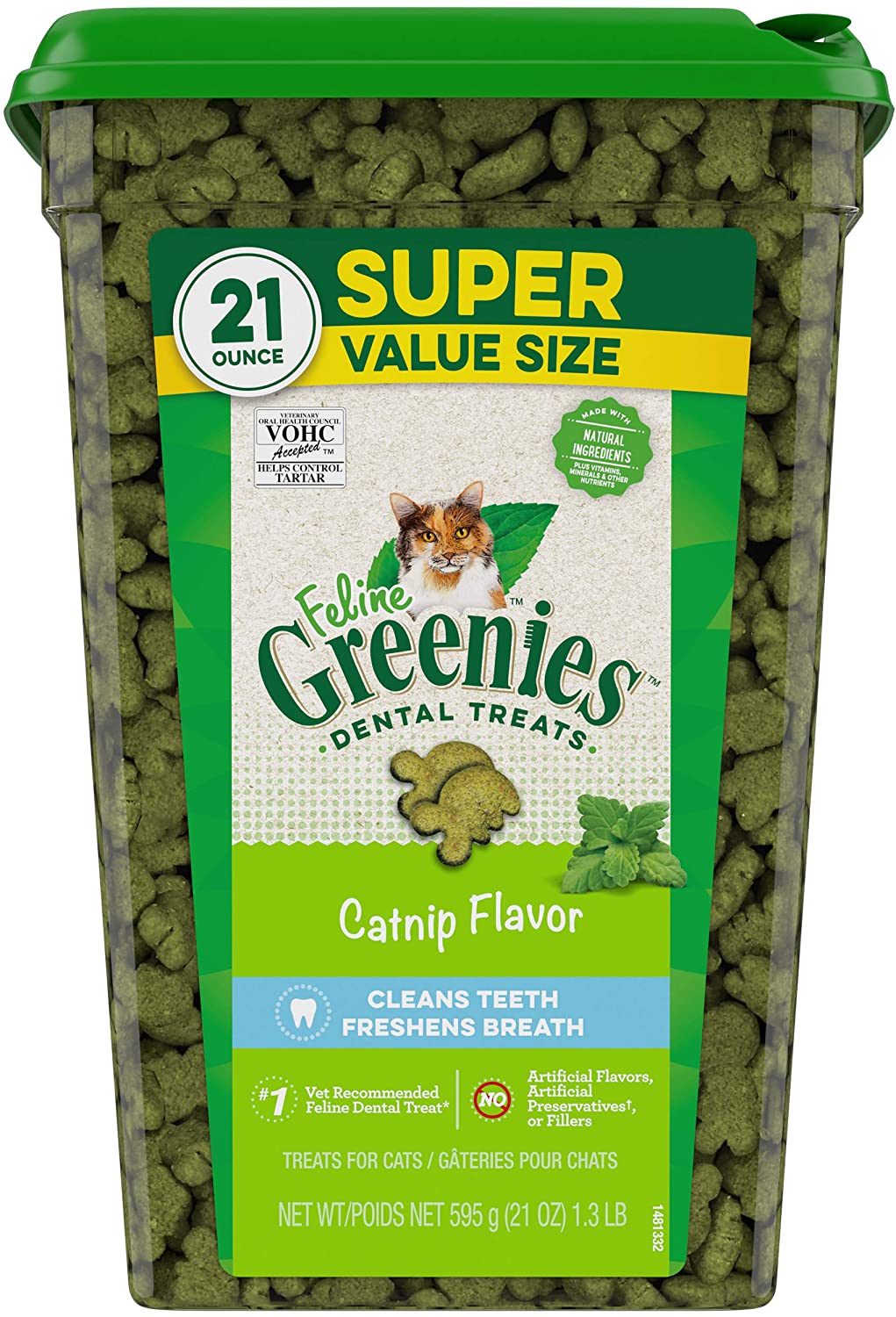 Greenies Feline Catnip Dental Cat Treats - 21 oz  