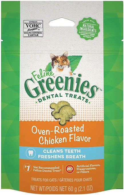 Greenies Feline Chicken Dental Cat Treats - 2.1 oz  