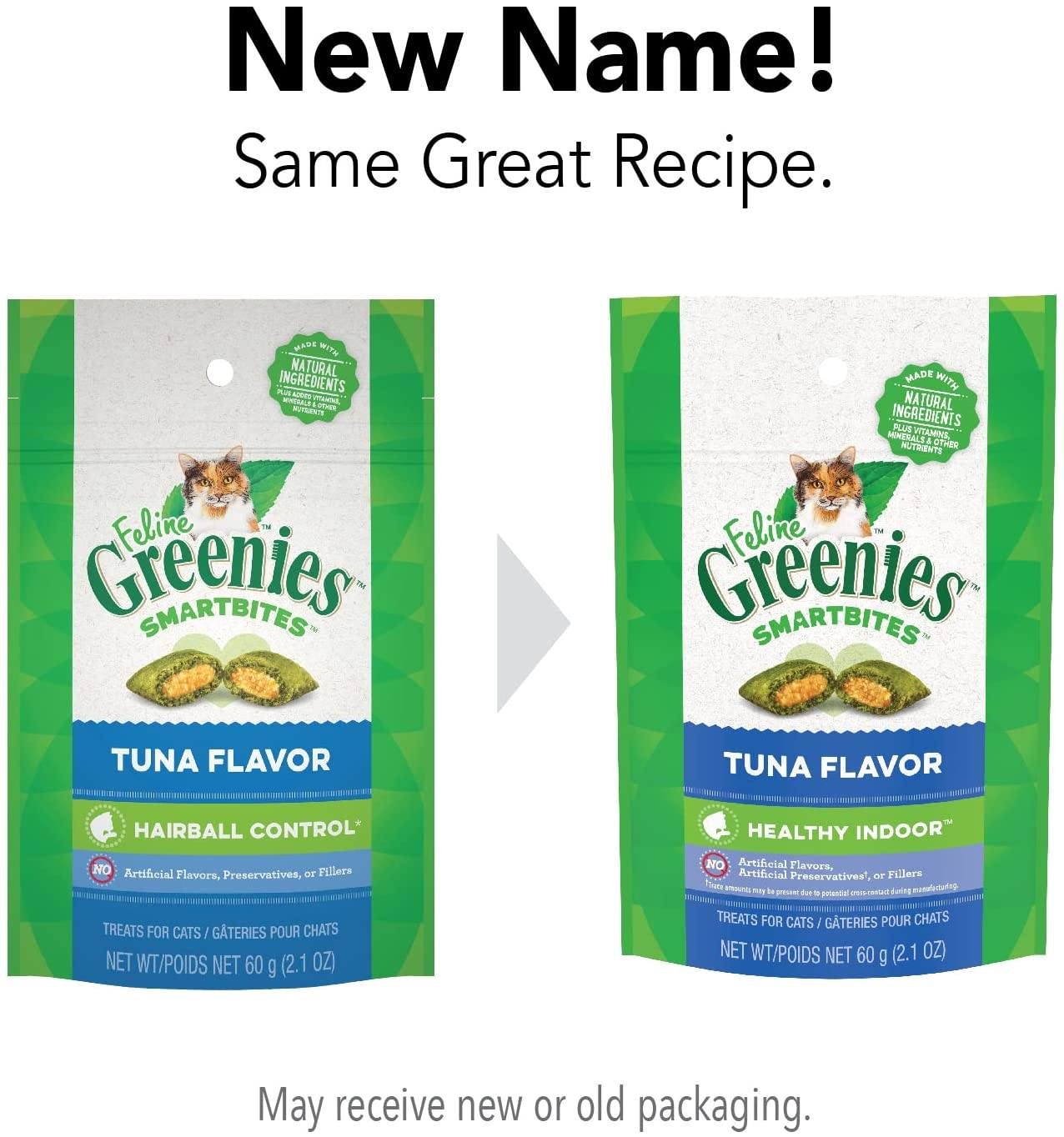 Greenies Feline SmartBites Indoor Healthy Tuna Dental Cat Treats - 2.1 oz  