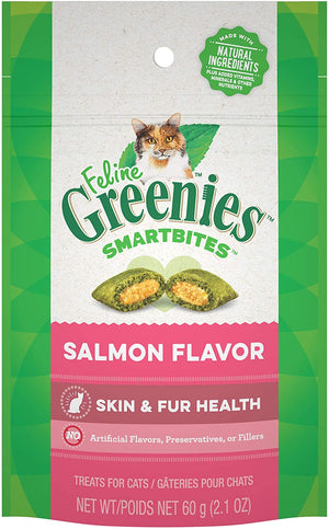 Greenies Feline SmartBites Skin & Fur Salmon Dental Cat Treats - 2.1 oz