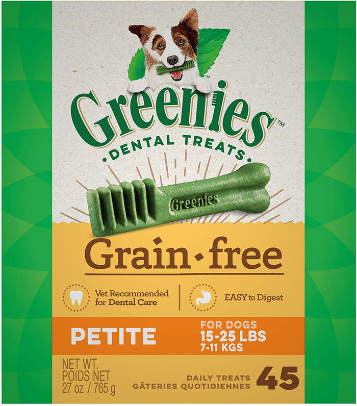 Greenies Grain Free Petite Tub Treat Pack Dental Dog Treats - 27 oz
