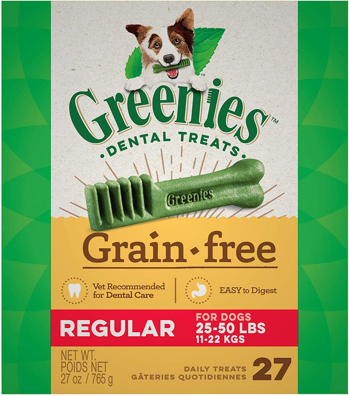 Greenies Grain Free Regular Tub Treat Pack Dental Dog Treats - 27 oz