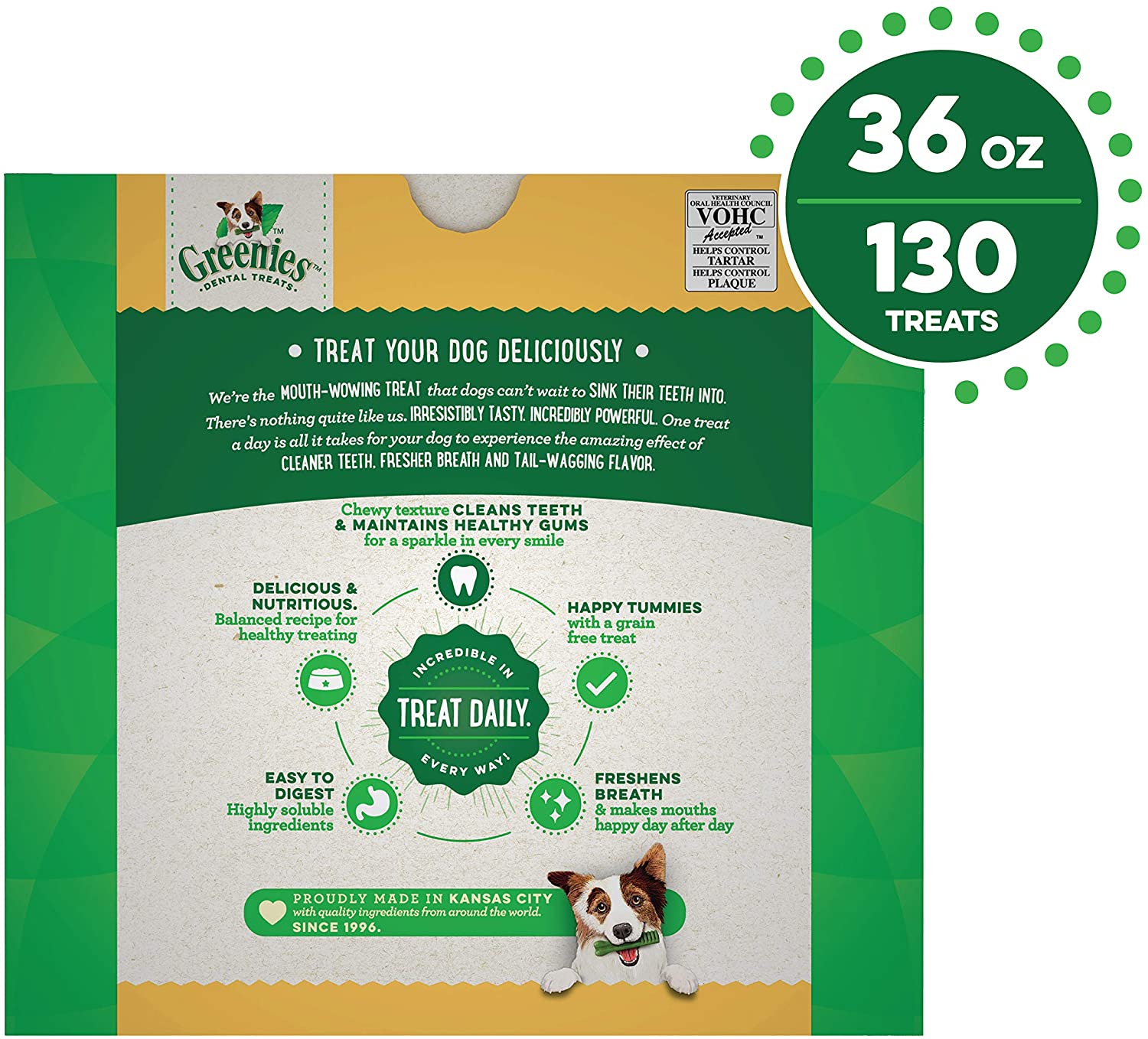 Greenies Grain Free Teenie Tub Treat Pack Dental Dog Treats - 36 oz  