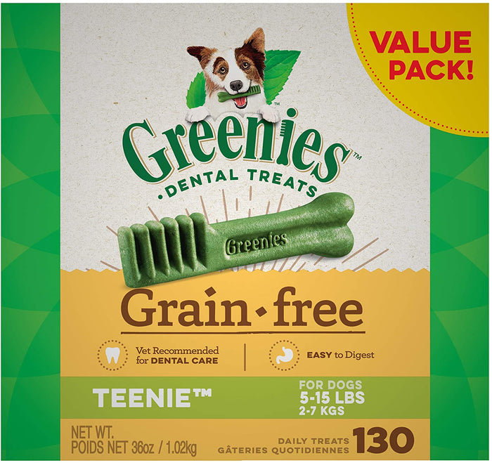 Greenies Grain Free Teenie Tub Treat Pack Dental Dog Treats - 36 oz
