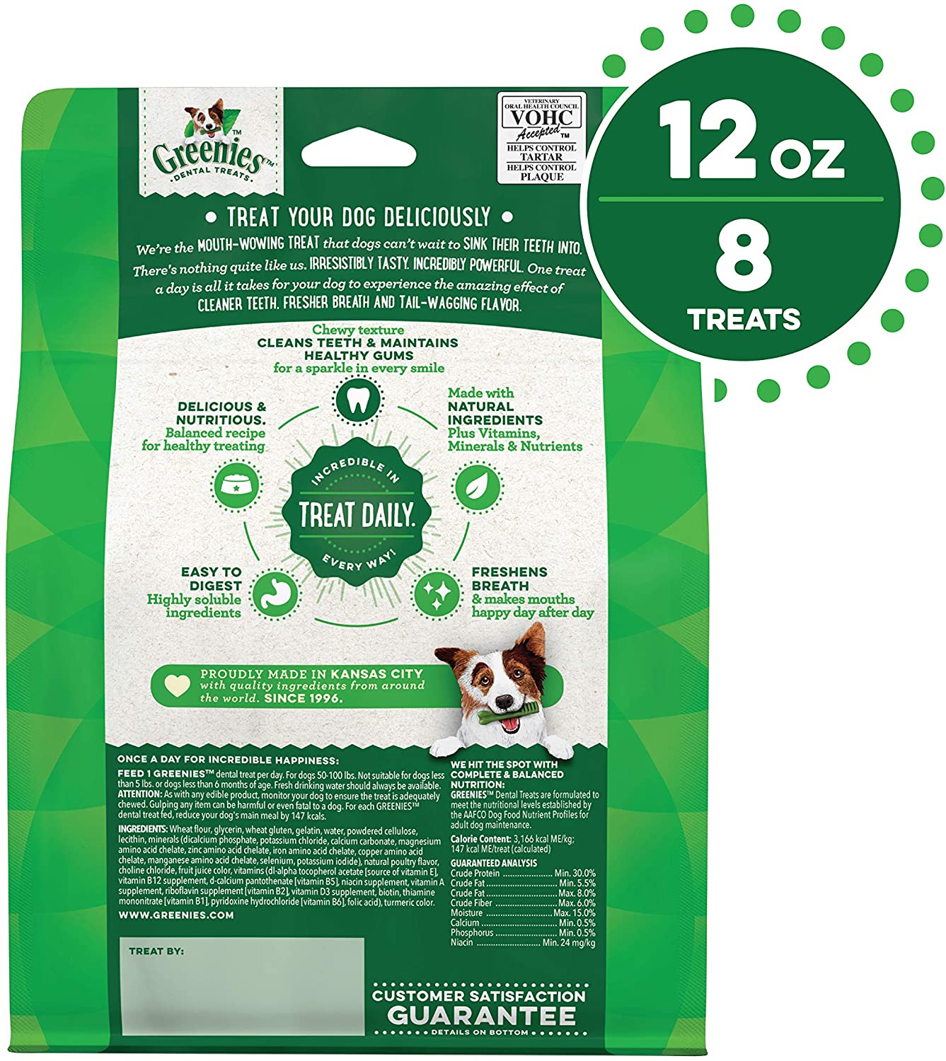 Greenies Large Treat Pack Dental Dog Treats - 12 oz - 8 Count  