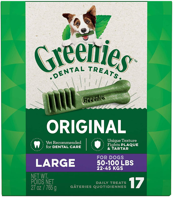 Greenies Large Tub Treat Pack Dental Dog Treats - 27 oz - 17 Count