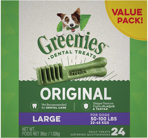 Greenies Large Value Tub Treat Pack Dental Dog Treats - 36 oz - 24 Count