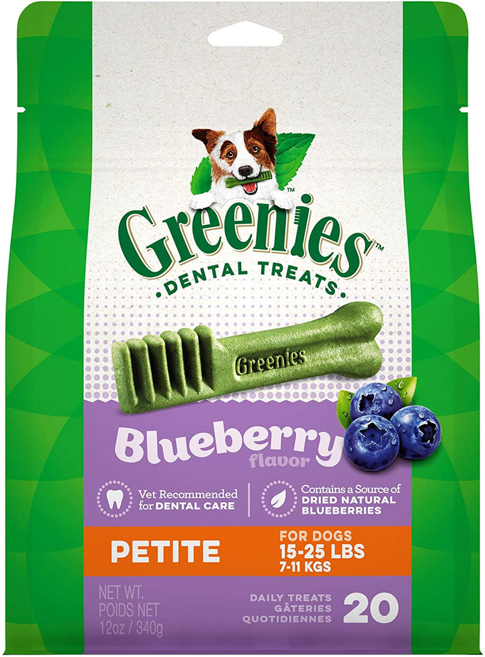 Greenies Petite Blueberry Treat Pack Dental Dog Treats - 12 oz