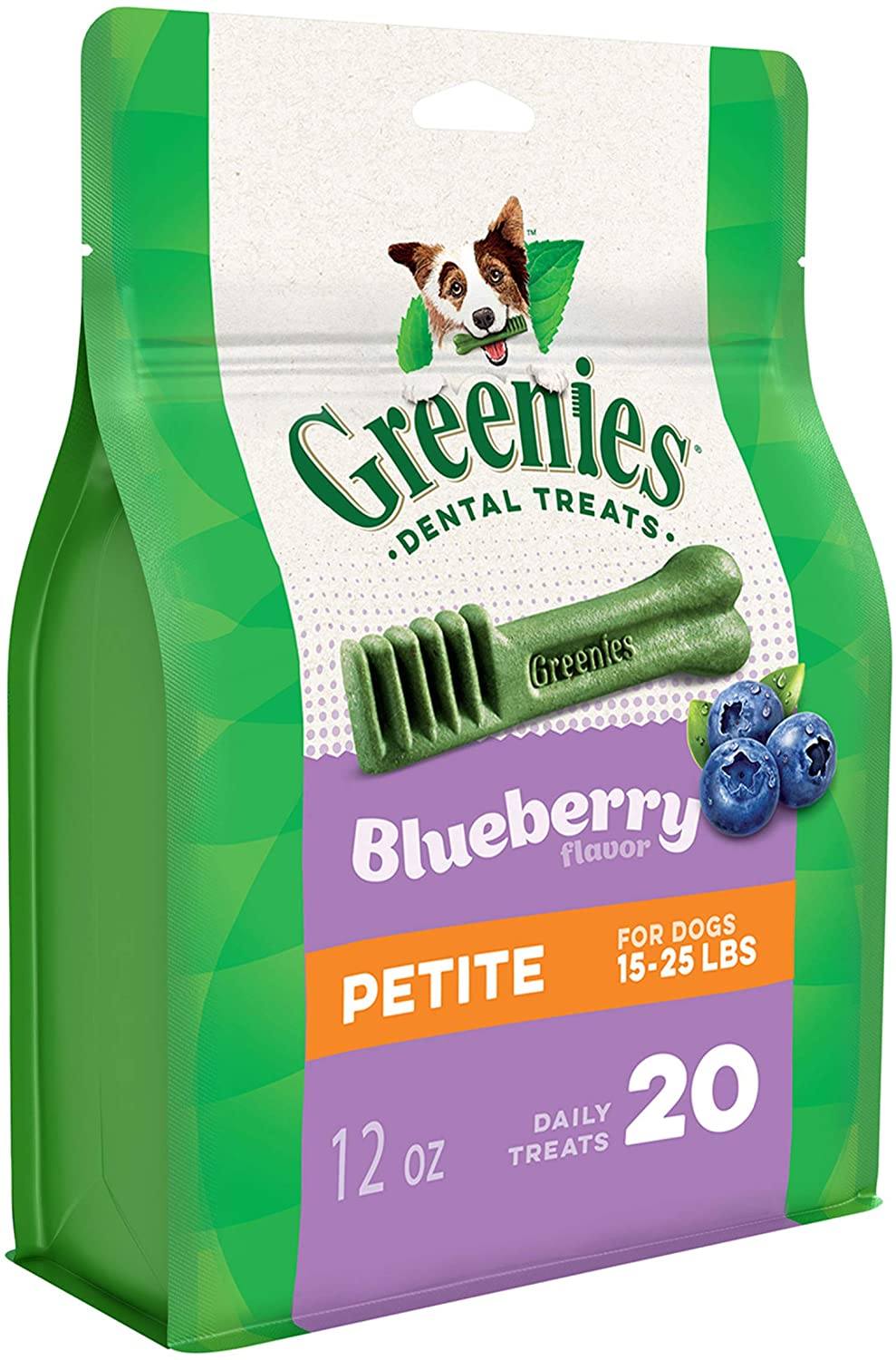 Greenies Petite Blueberry Treat Pack Dental Dog Treats - 12 oz  