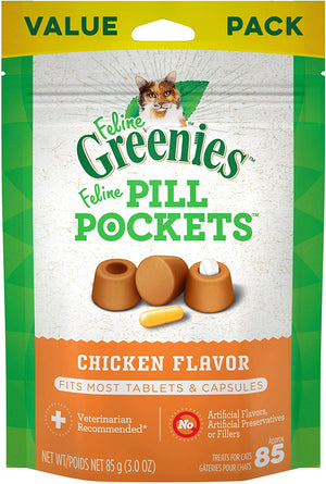 Greenies Pill Pockets for Cats Chicken Treats - 3 oz