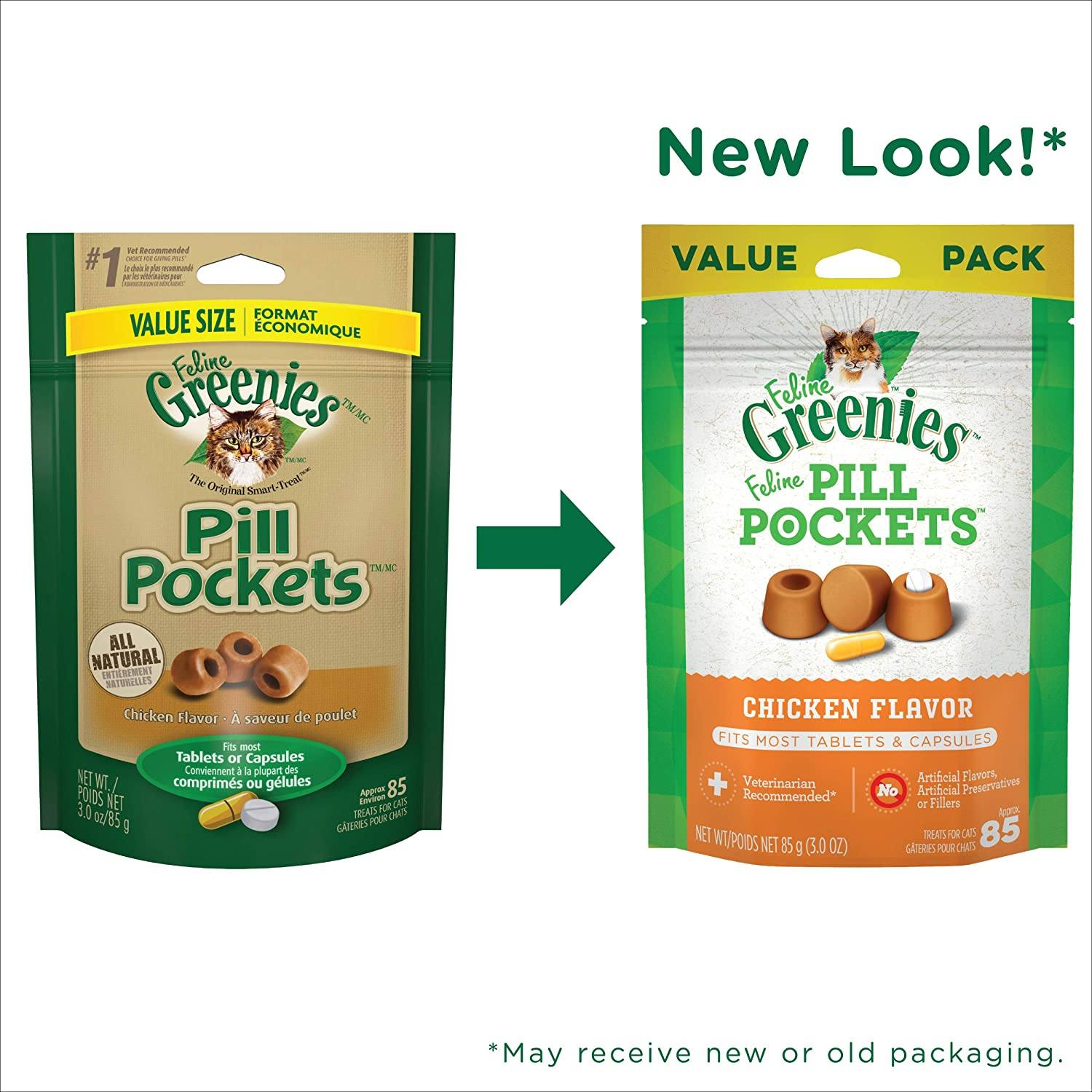 Greenies Pill Pockets for Cats Chicken Treats - 3 oz  