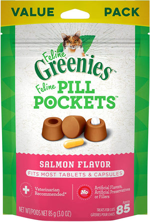 Greenies Pill Pockets for Cats Salmon Treats - 3 oz