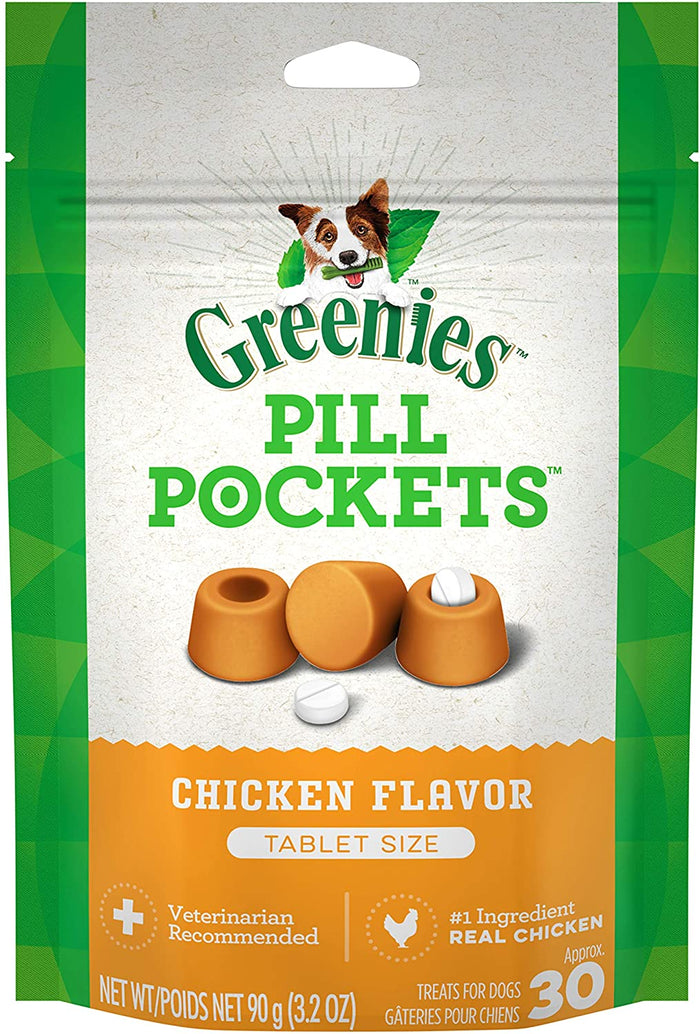 Greenies Pill Pockets for Dogs Chicken Tablet - 3.2 oz - 30 Count