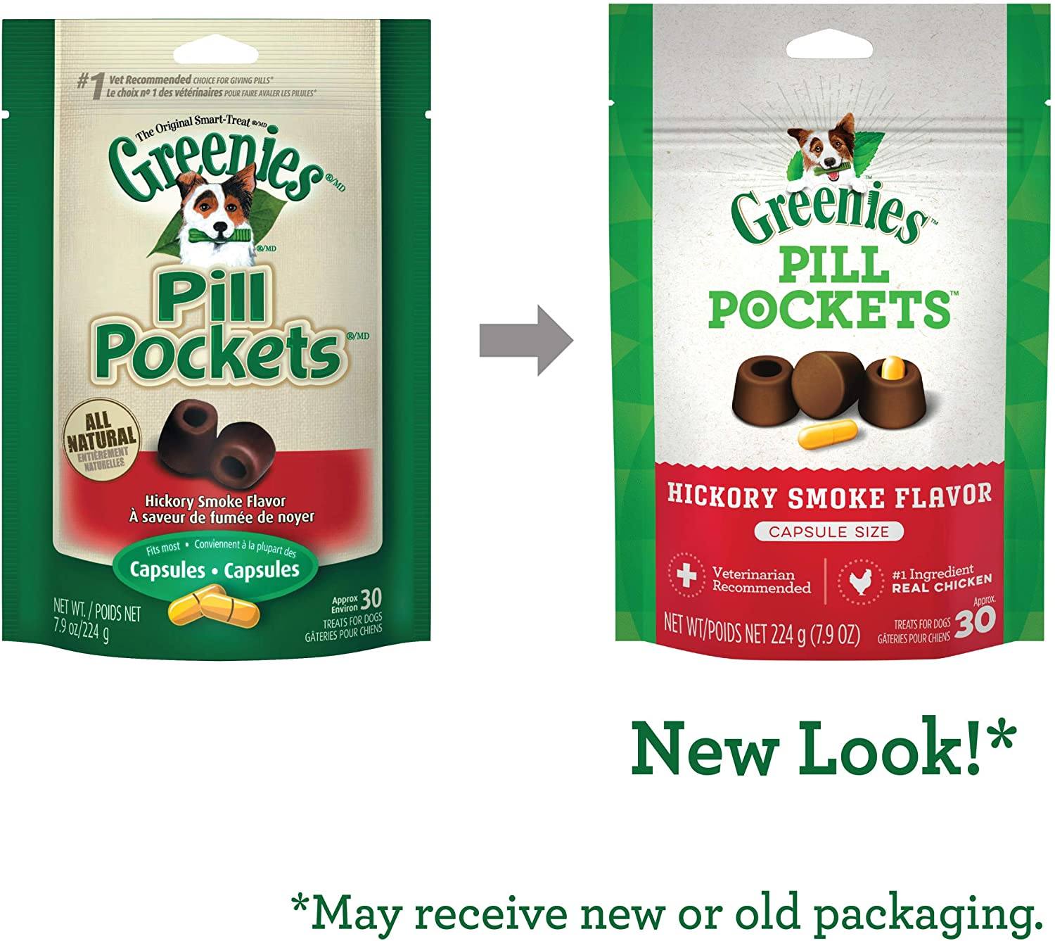 Greenies Pill Pockets for Dogs Hickory Capsule - 7.9 oz - 30 Count  