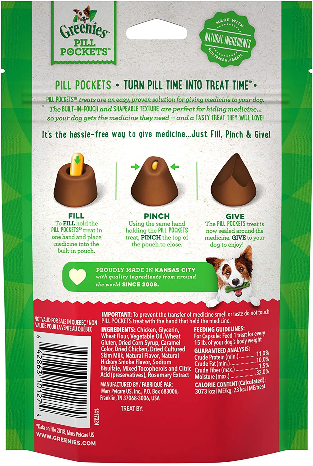 Greenies Pill Pockets for Dogs Hickory Capsule - 7.9 oz - 30 Count  