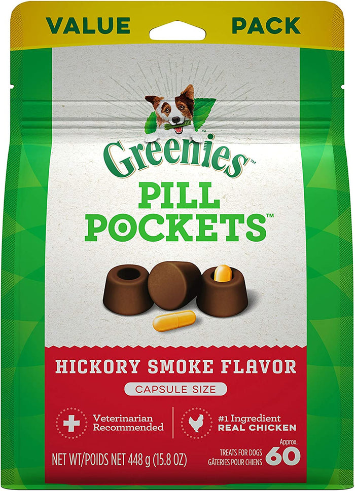 Greenies Pill Pockets for Dogs Hickory Capsule Value Bag - 15.8 oz