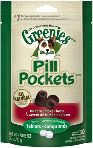 Greenies Pill Pockets for Dogs Hickory Tablet - 3.2 oz - 30 Count