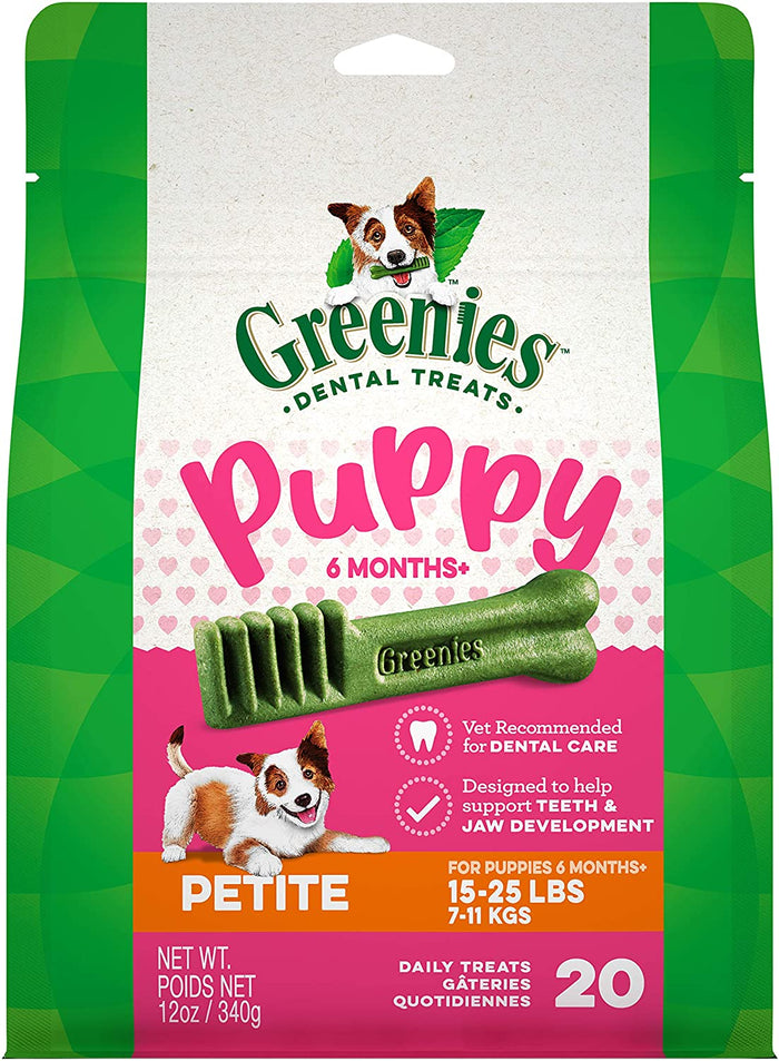 Greenies Puppy Petite Treat Pack Dental Dog Treats - 12 oz