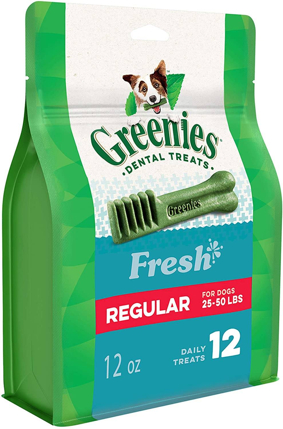 Greenies Regular Fresh Treat Pack Dental Dog Treats - 12 oz  