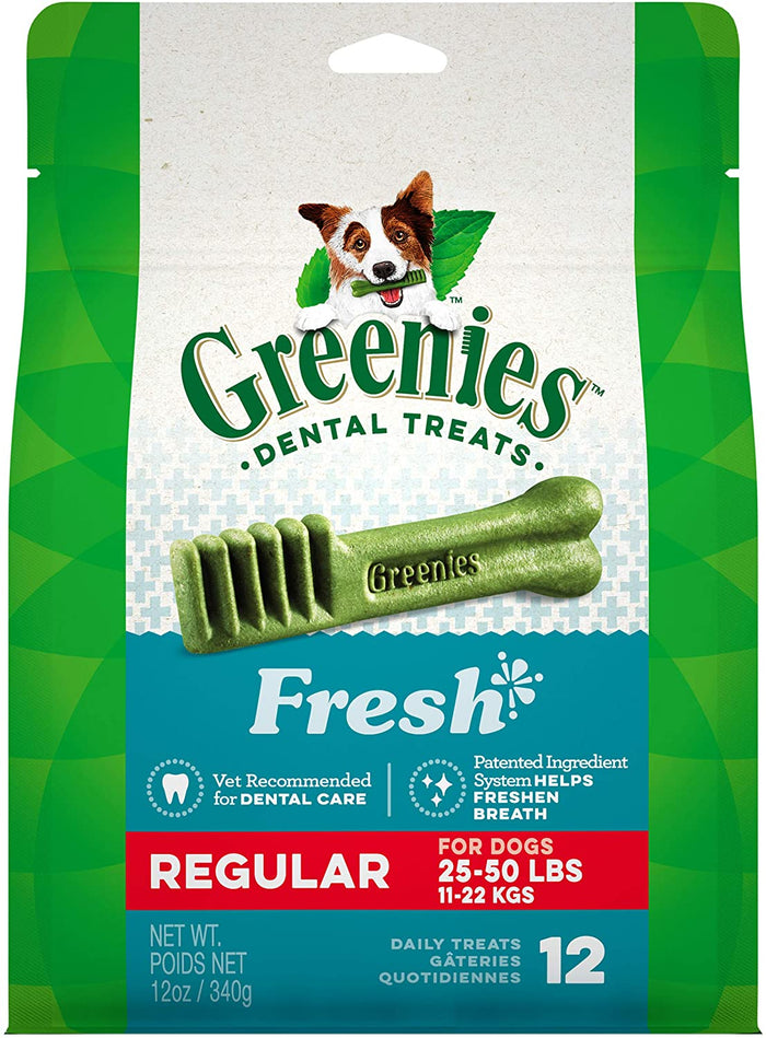 Greenies Regular Fresh Treat Pack Dental Dog Treats - 12 oz