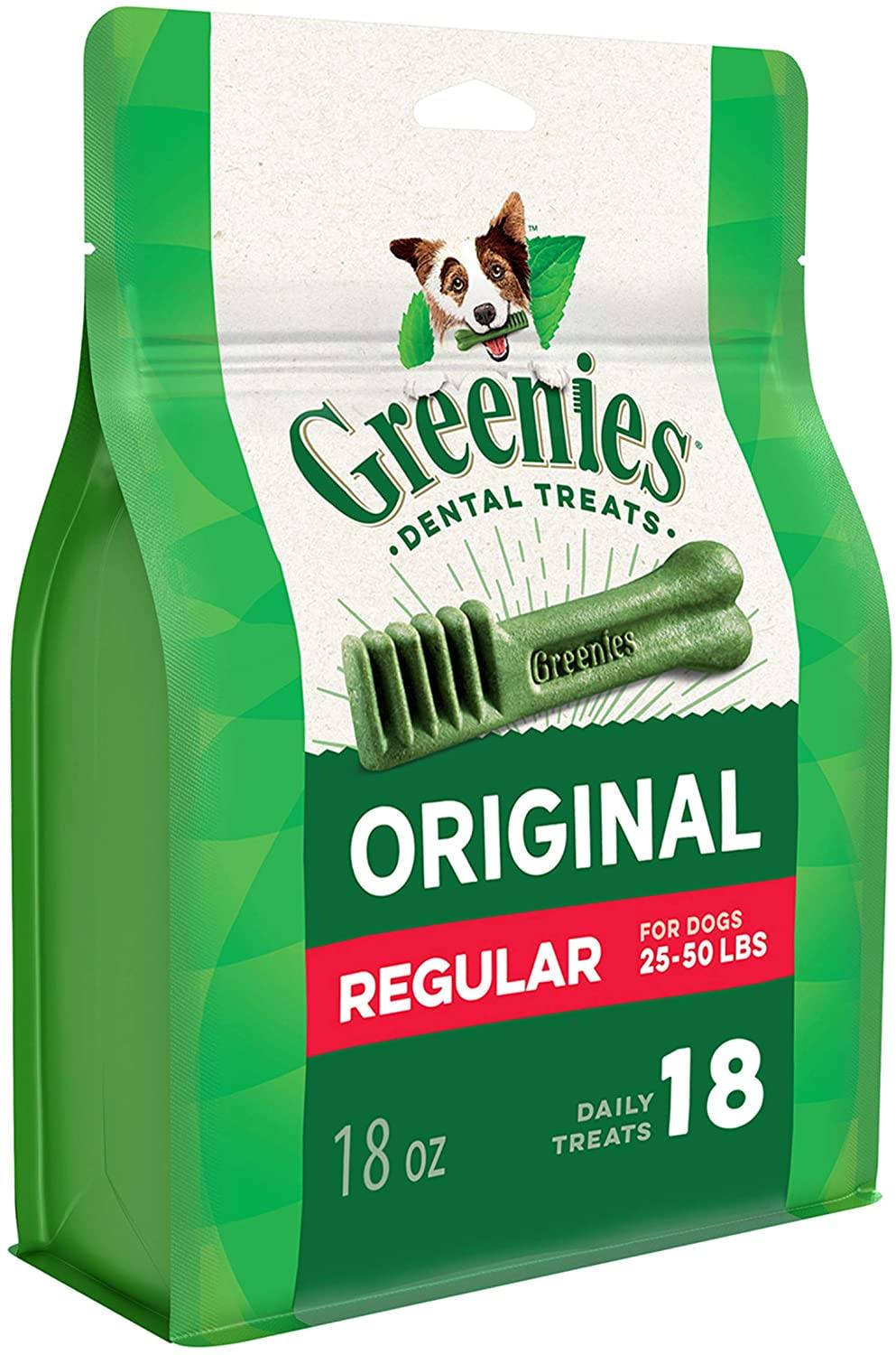 Greenies Regular Mega Treat Pack Dental Dog Treats - 18 oz - 18 Count  