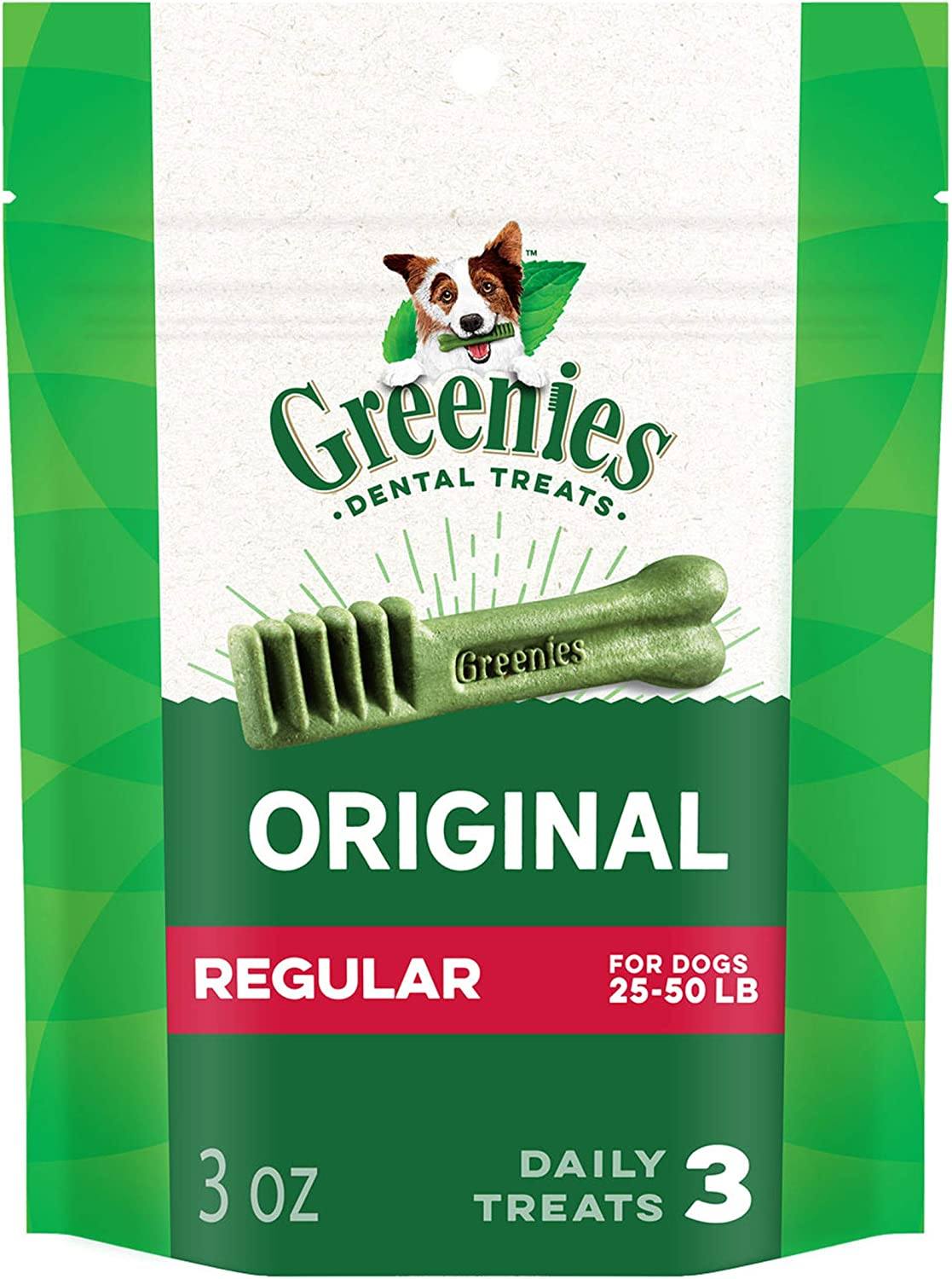 Greenies Regular Trial Size Treat Pack Dental Dog Treats - 3 oz - 2 Count  