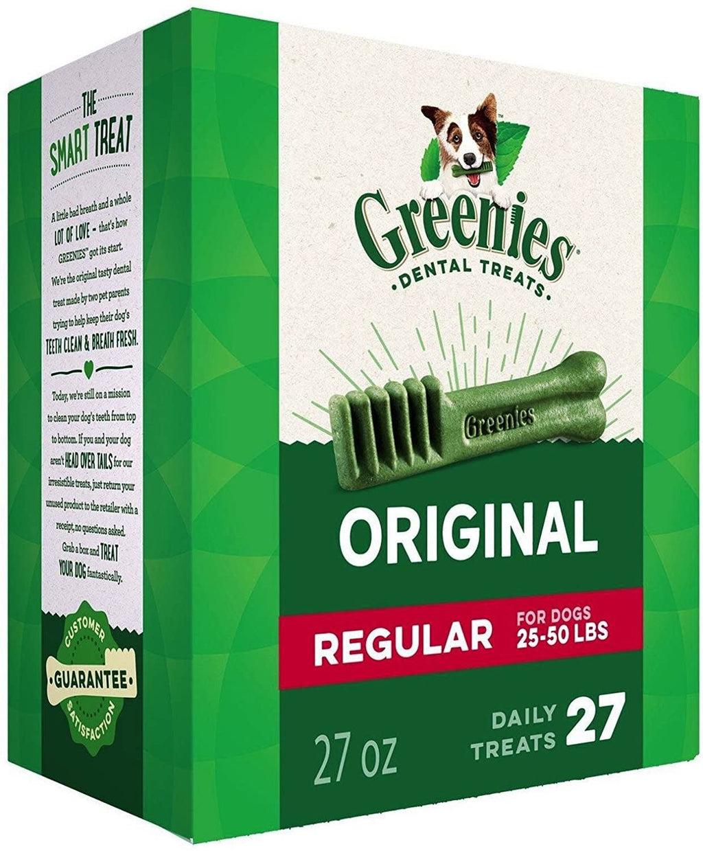 Greenies Regular Tub Treat Pack Dental Dog Treats - 27 oz - 27 Count  