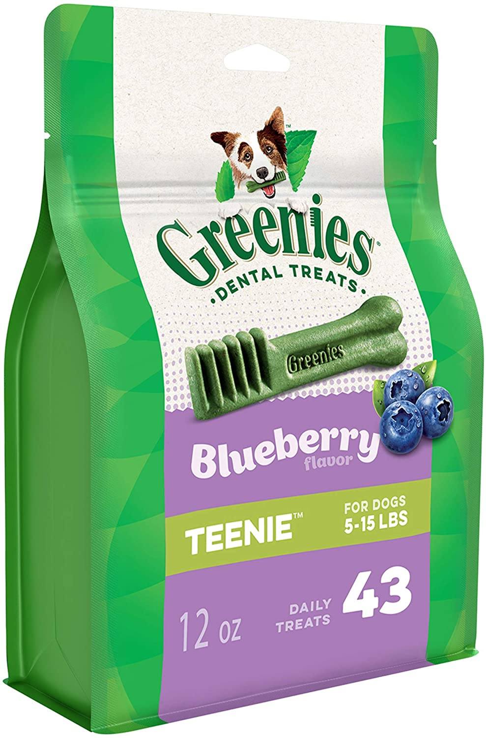 Greenies Teenie Blueberry Treat Pack Dental Dog Treats - 12 oz  