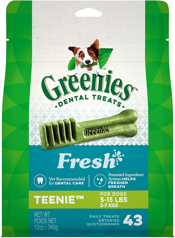 Greenies Teenie Fresh Treat Pack Dental Dog Treats - 12 oz