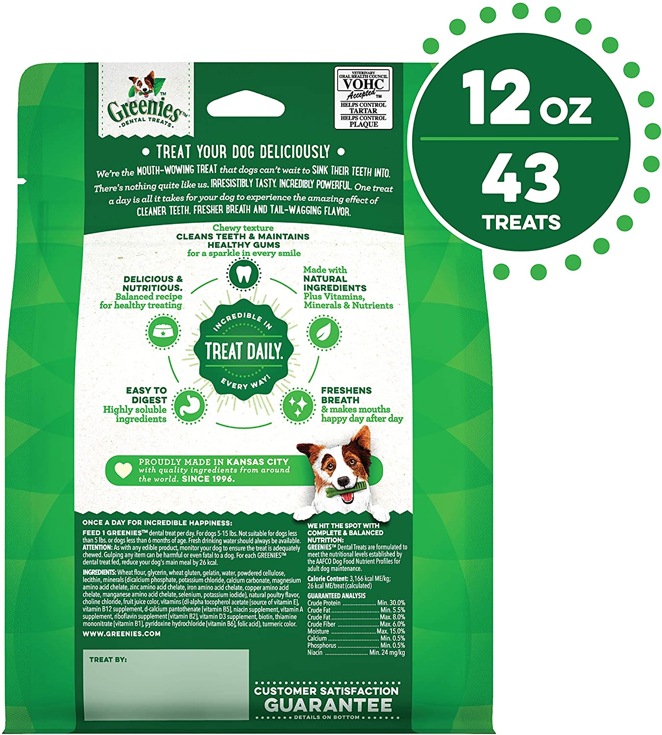 Greenies Teenie Treat Pack Dental Dog Treats - 12 oz - 43 Count  