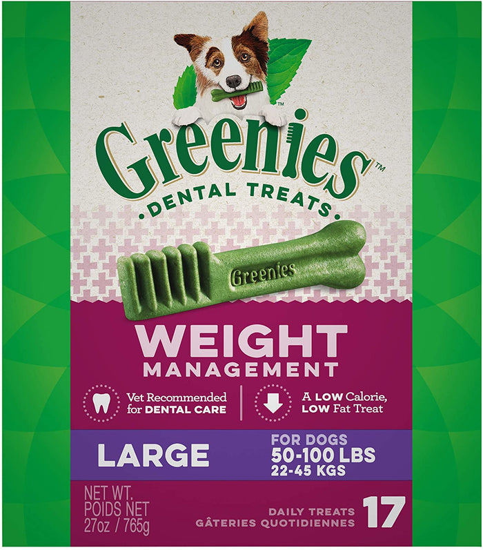 Greenies Weight Management Large Tub Dental Dog Treats - 27 oz - 17 Count