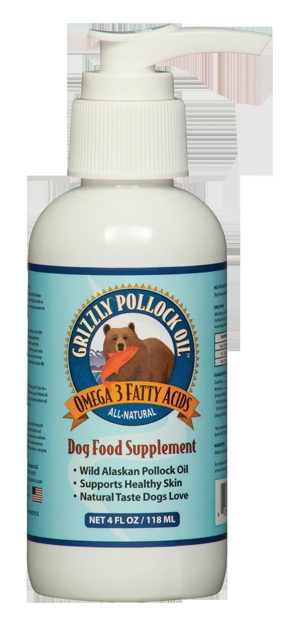 Grizzly Pet Products Grizzly Pollock Oil Dog Vitamin and Supplement - 4 oz  