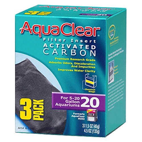 Hagen Activated Carbon Filter Insert for AquaClear 20/Mini - 3 pk  