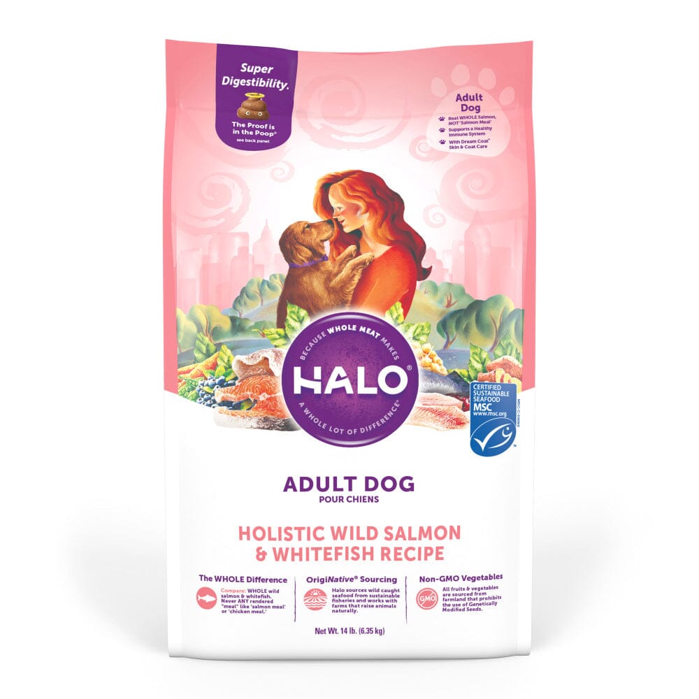 Halo Adult Holistic Wild Salmon & Whitefish Recipe Dry Dog Food  