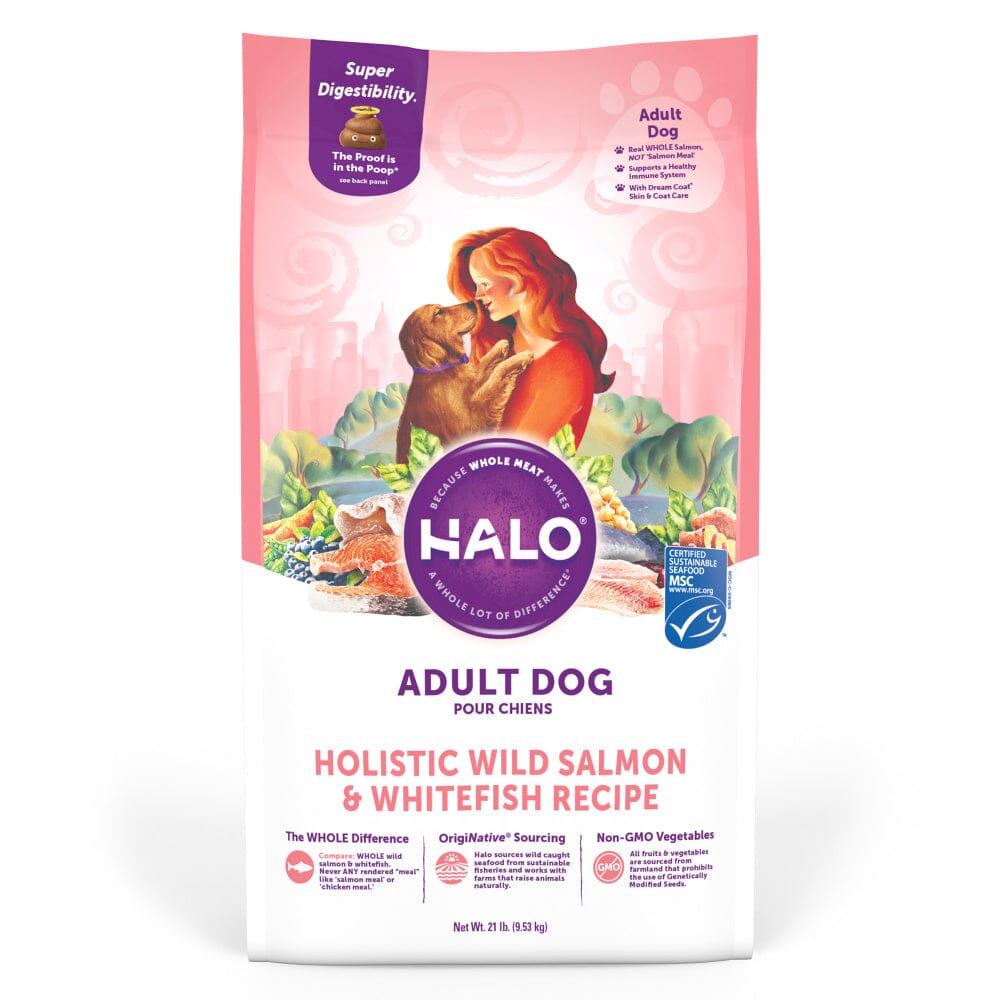 Halo Adult Holistic Wild Salmon & Whitefish Recipe Dry Dog Food  