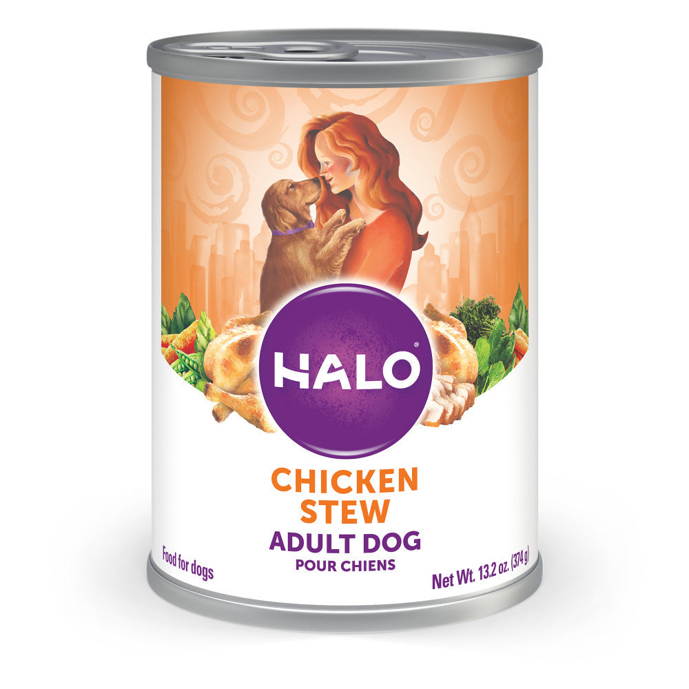 Halo Holistic Adult Chicken Stew Canned Dog Food  