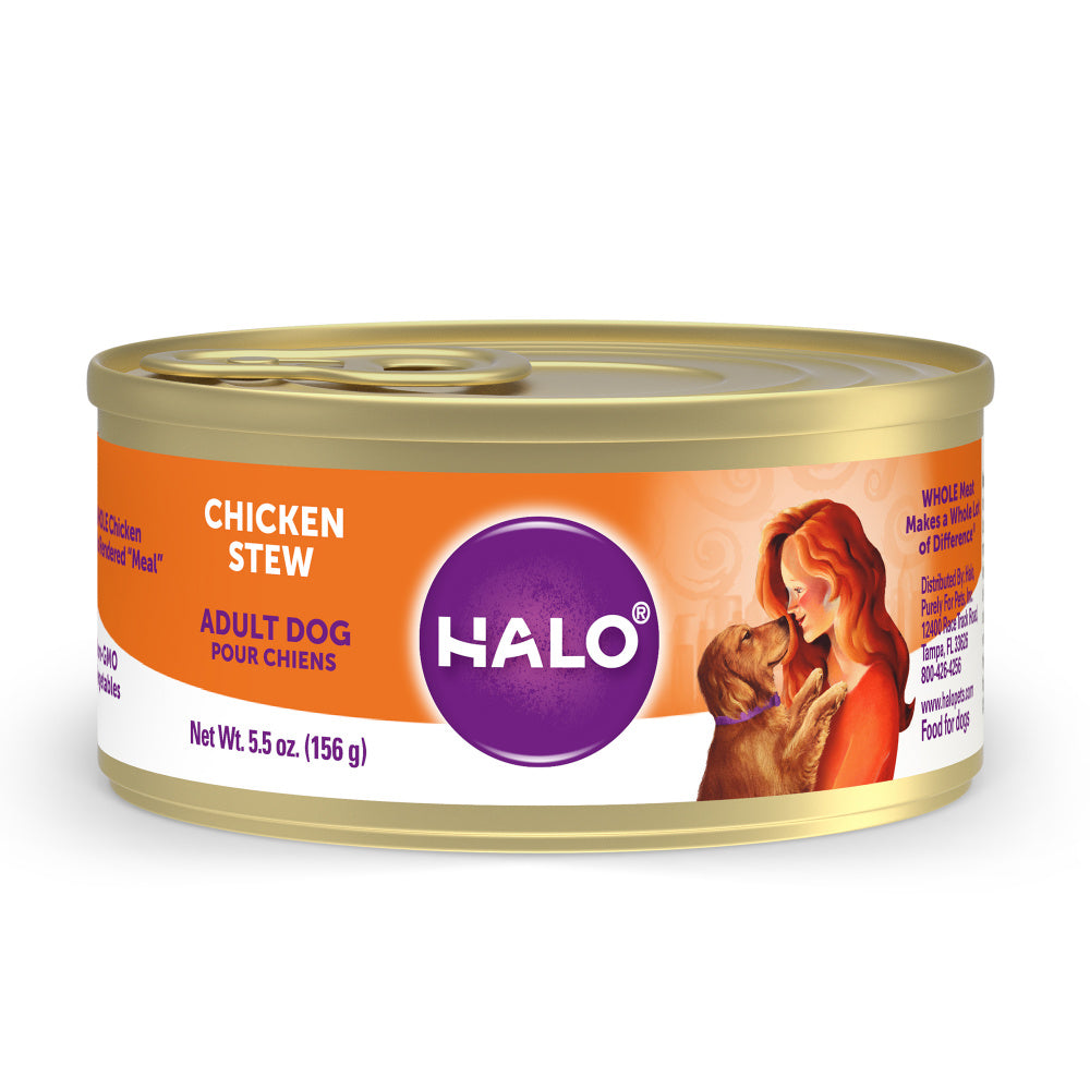 Halo Holistic Adult Chicken Stew Canned Dog Food  