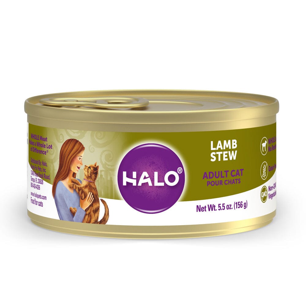 Halo Holistic Grain Free Adult Lamb Stew Canned Cat Food  