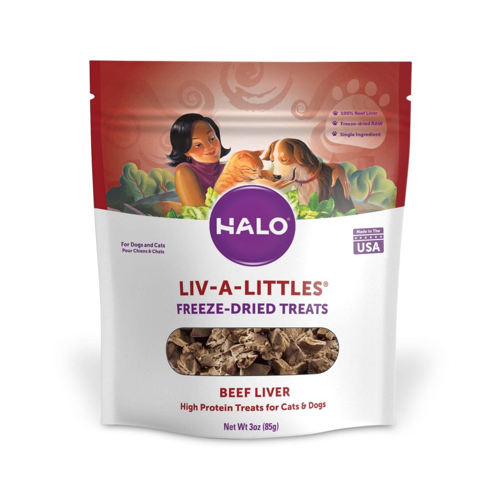 Halo Liv-A-Littles Freeze-Dried Beef Liver Protein Treats  