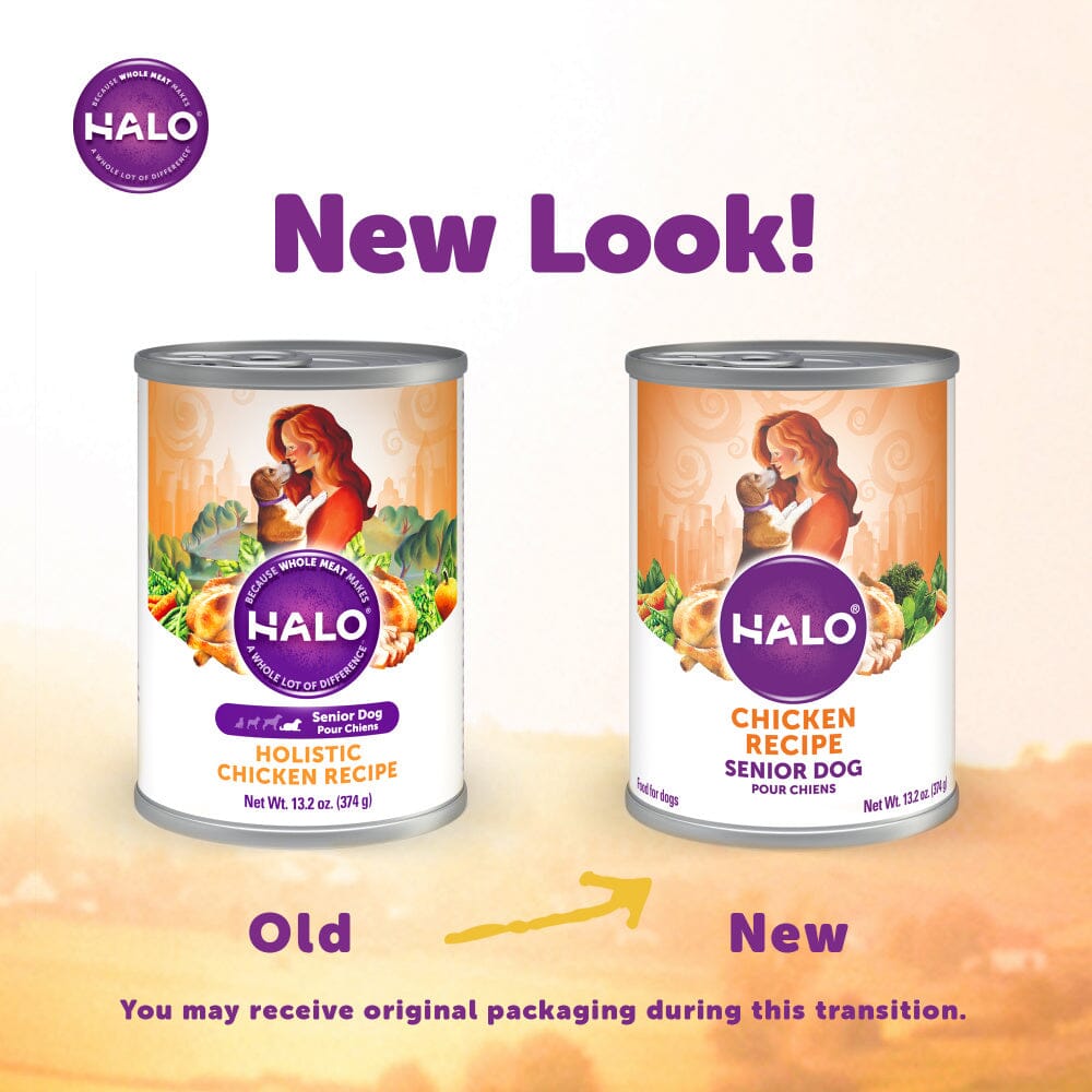 Halo Senior Chicken Recipe Canned Dog Food  