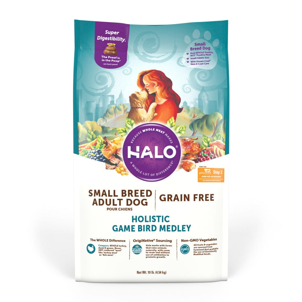 Halo Small Breed Holistic Grain Free Game Bird Medley Dry Dog Food  