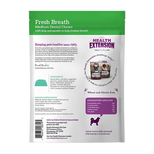 Health Extension Dental Bones Fresh Breath Dog Treat  