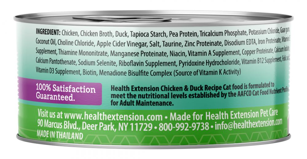 Health Extension Grain Free Chicken and Duck Recipe Canned Cat Food  
