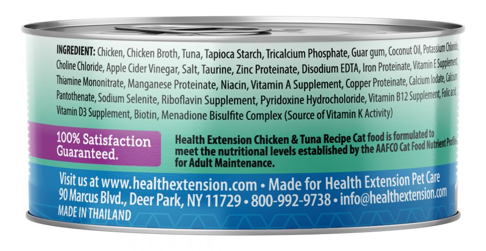 Health Extension Grain Free Chicken and Tuna Recipe Canned Cat Food  